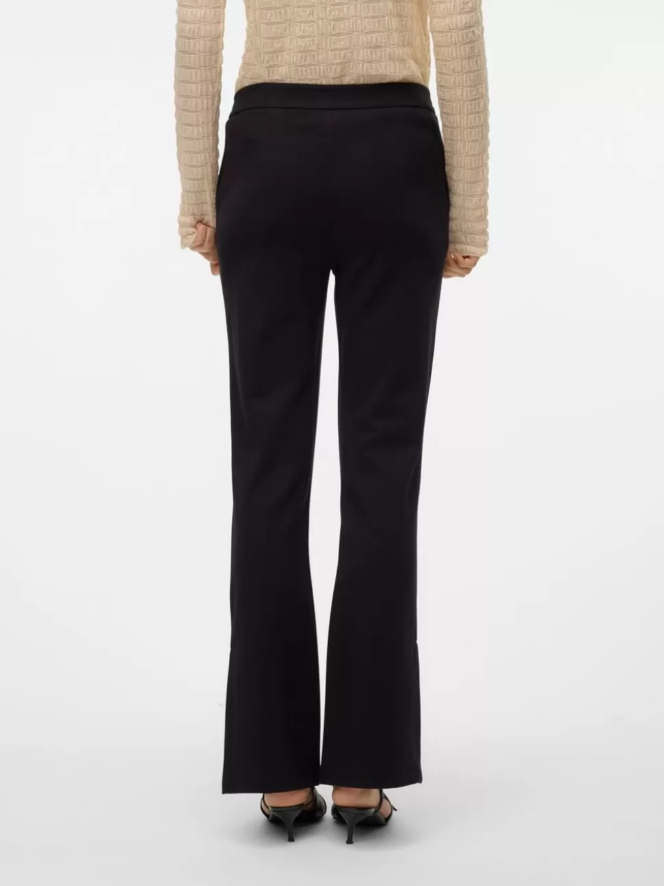 Byxor^VERO MODA VMNOLAN Hög Midja Byxor Black