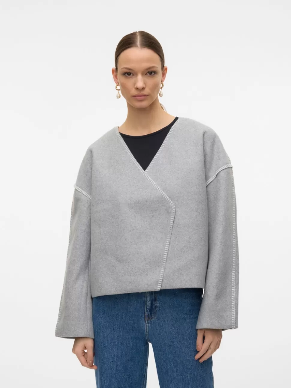 Jackor^VERO MODA VMNORMA Jacka Light Grey Melange