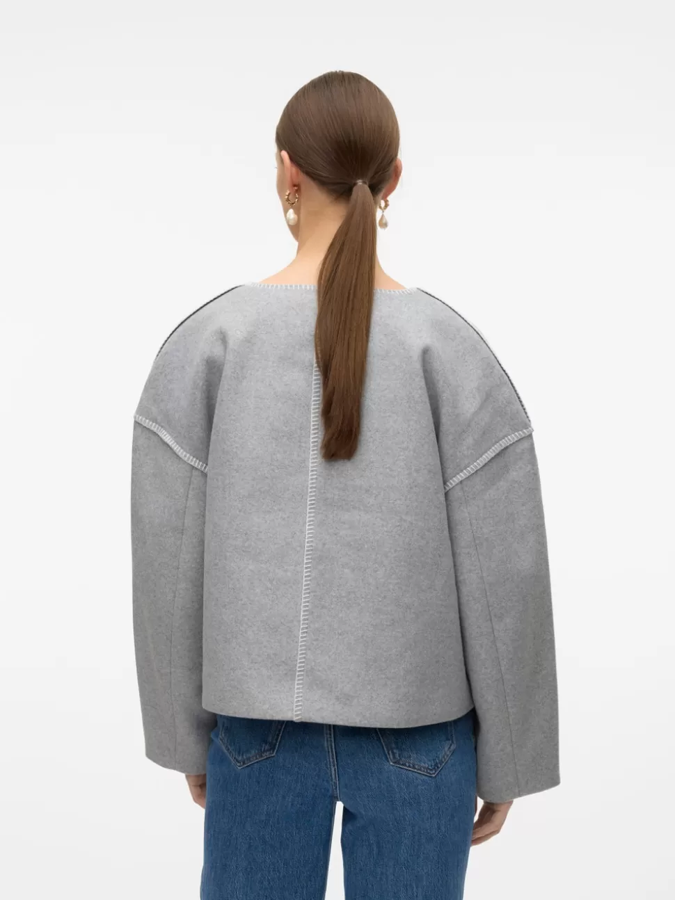 Jackor^VERO MODA VMNORMA Jacka Light Grey Melange