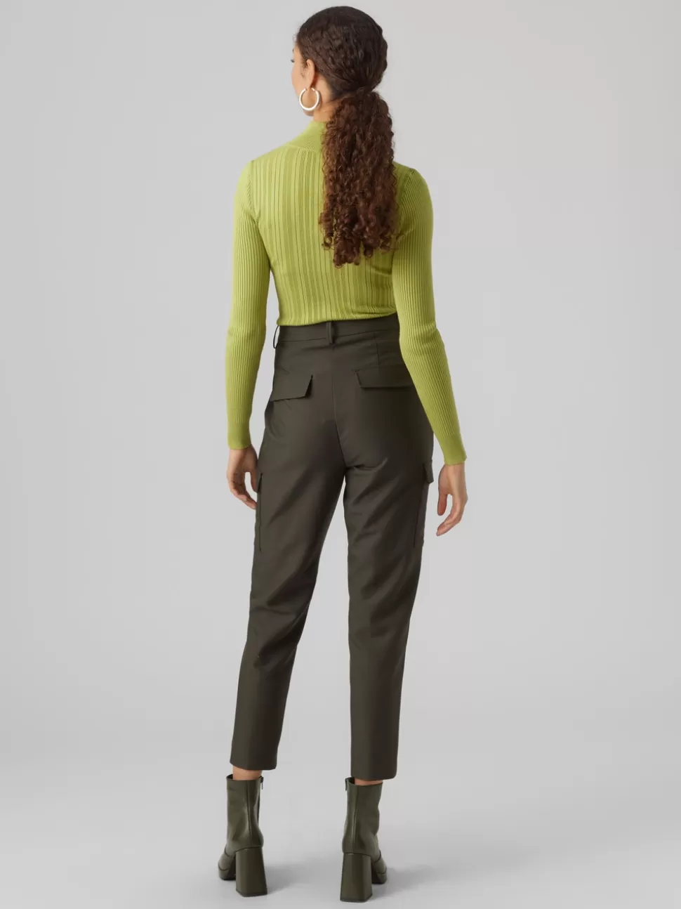 Byxor^VERO MODA VMNYLA Hög Midja Byxor Peat