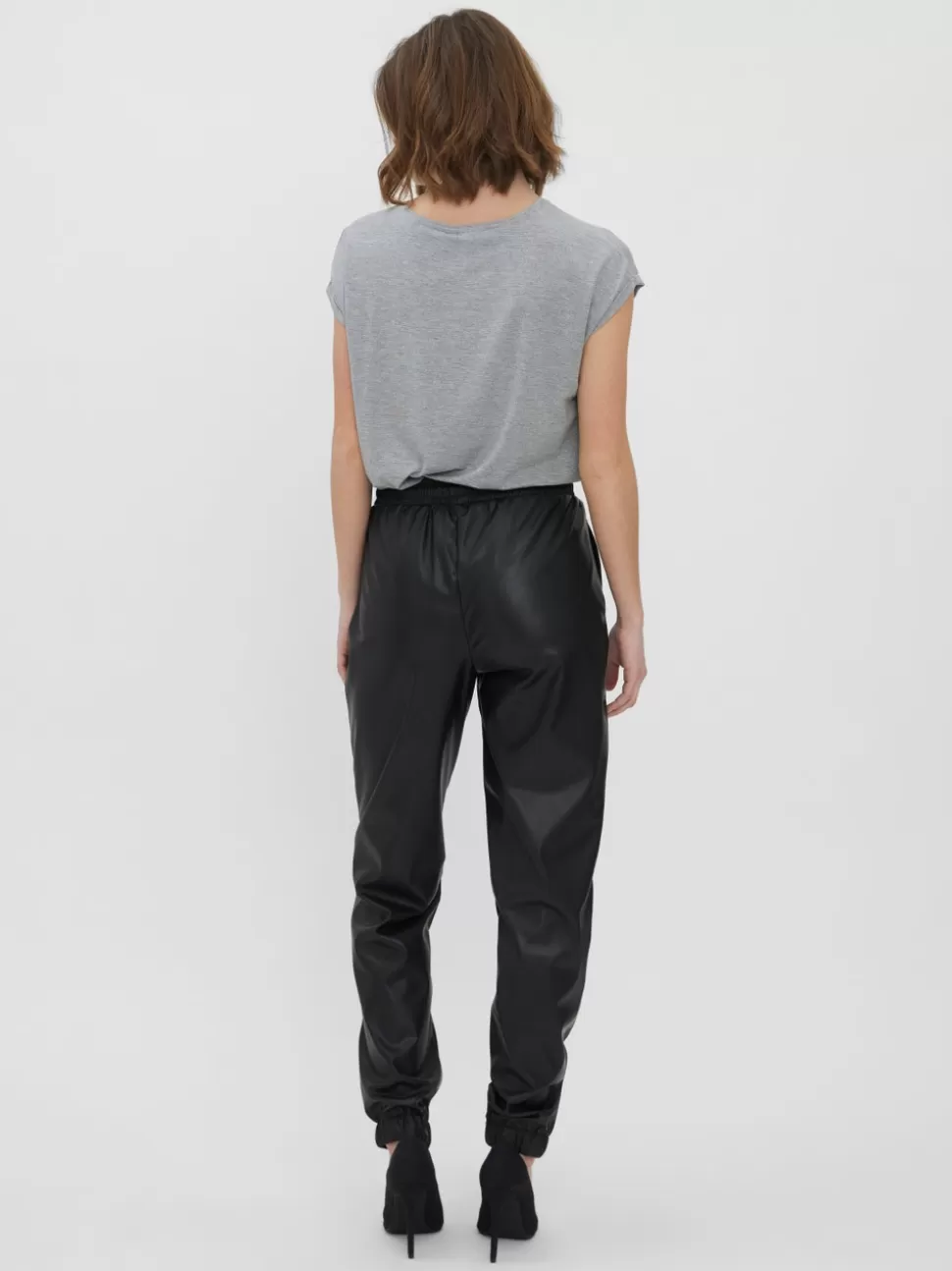 Byxor^VERO MODA VMOLYMPIA Hög Midja Byxor Black