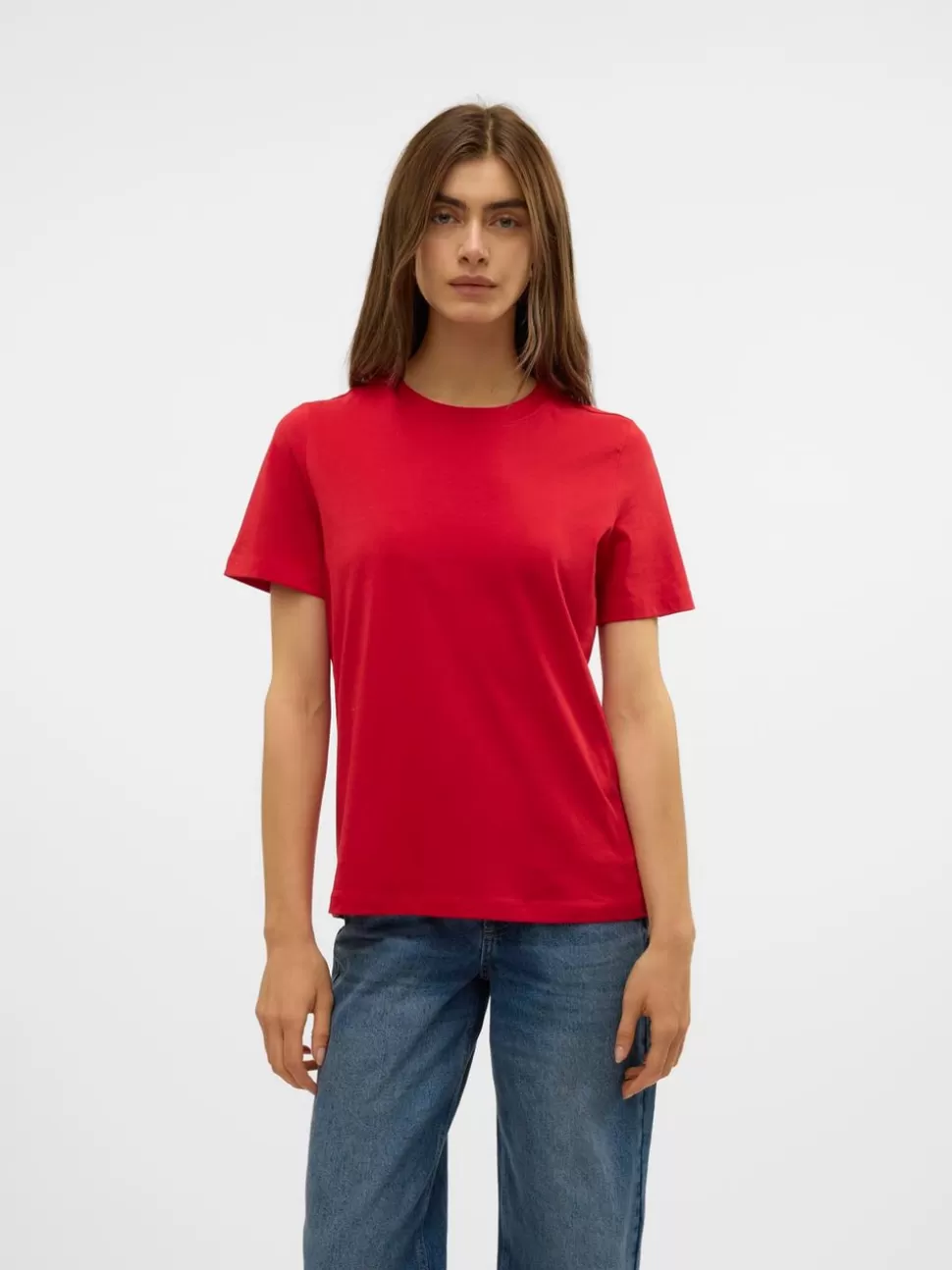 Toppar^VERO MODA VMPAULINA T-shirt Salsa