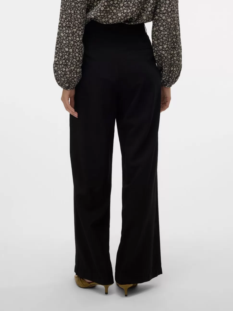 Byxor^VERO MODA VMPERRY Hög Midja Byxor Black