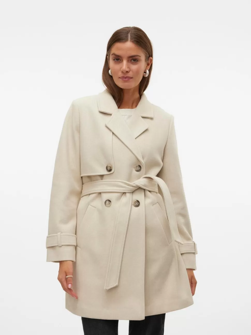 Jackor^VERO MODA VMPOPAMY Trenchcoat Oatmeal