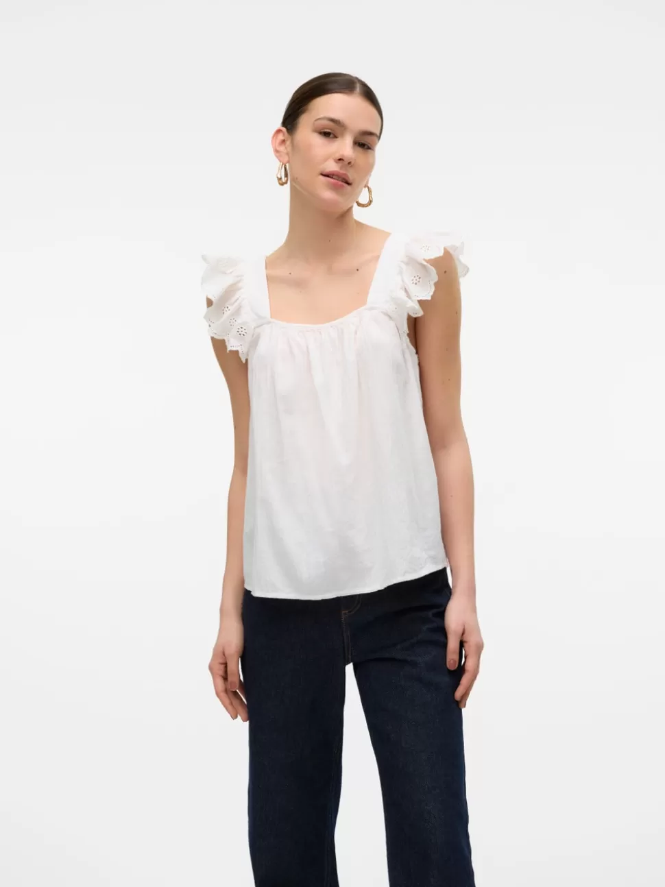 Toppar^VERO MODA VMPRIYA Topp Snow White