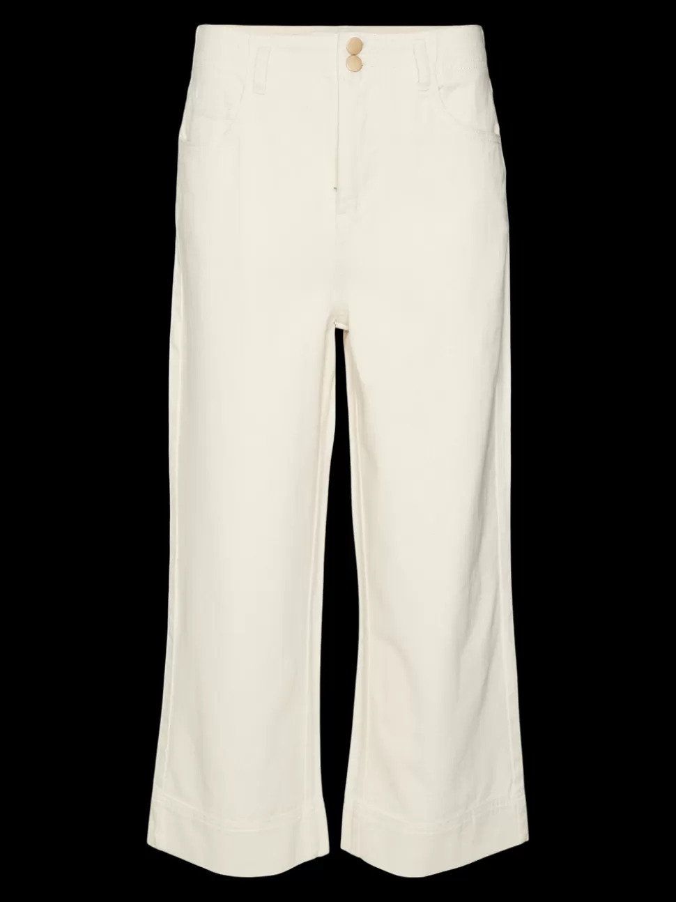 Jeans^VERO MODA VMREBECCA Superhög Midja Vid Passform Culotte Jeans Ecru
