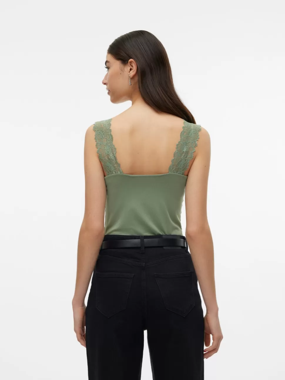 Toppar^VERO MODA VMROSA Topp Hedge Green