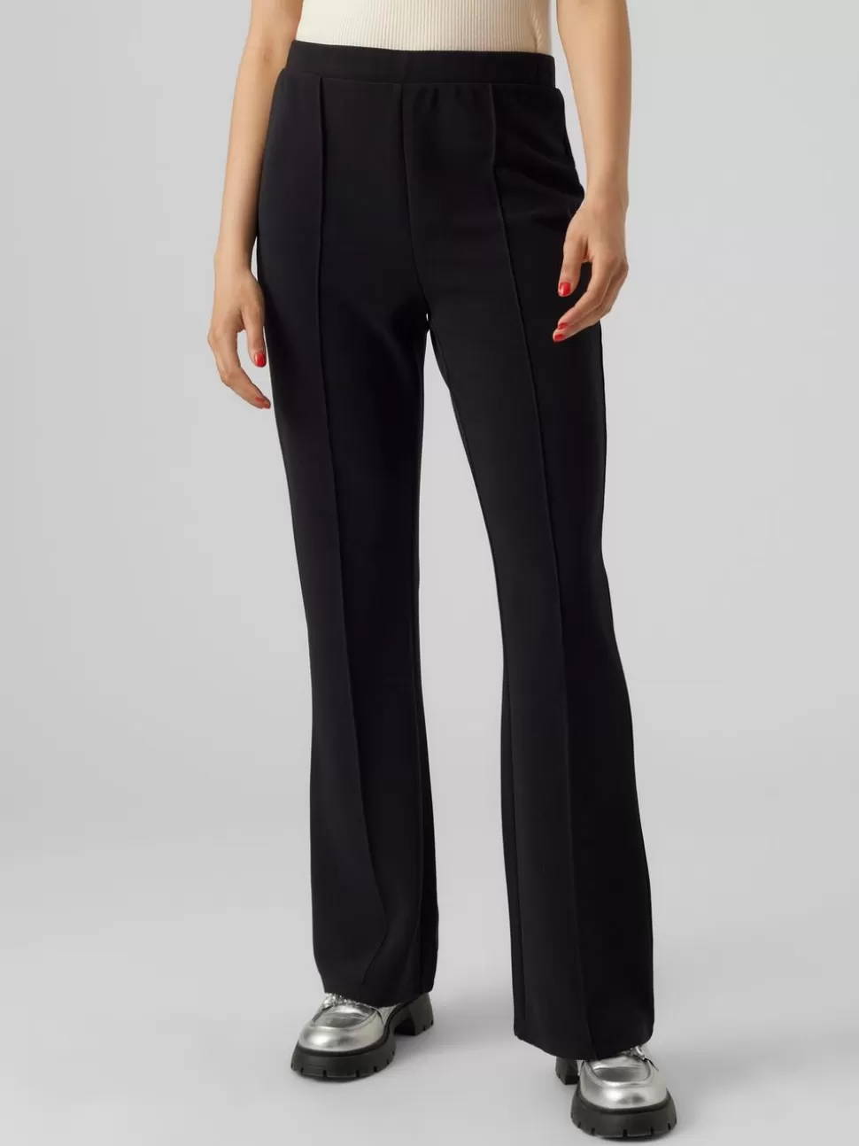 Byxor^VERO MODA VMROXI Hög Midja Byxor Black