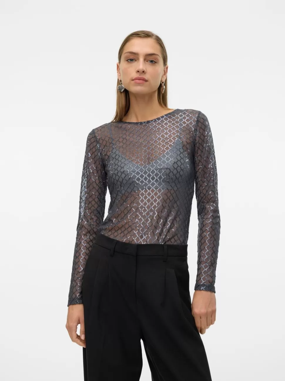 Festkläder | Toppar^VERO MODA VMSAFINA Topp Asphalt