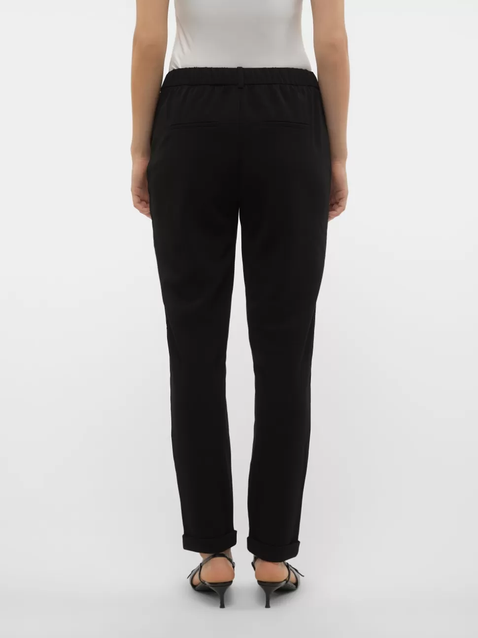 Byxor^VERO MODA VMSARA Medelhög Midja Byxor Black