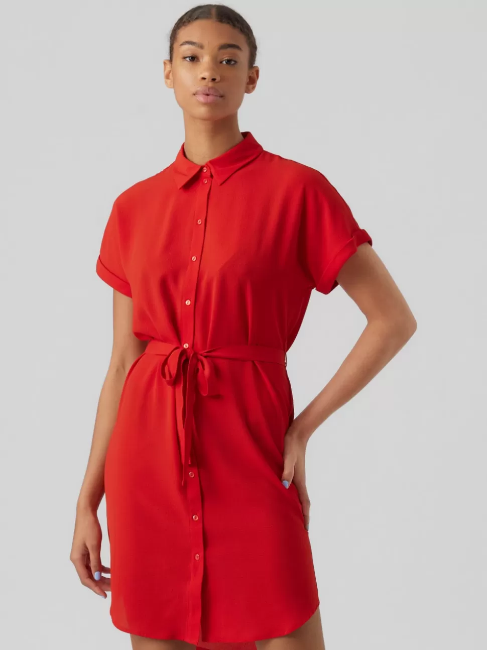 Klänningar^VERO MODA VMSASHA Kort Klänning Chinese Red
