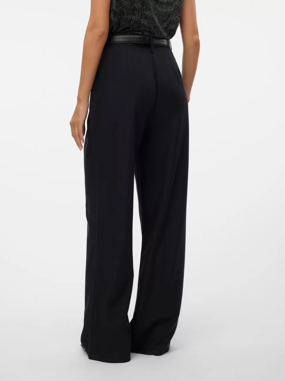 Byxor^VERO MODA VMSELAH Hög Midja Byxor Black