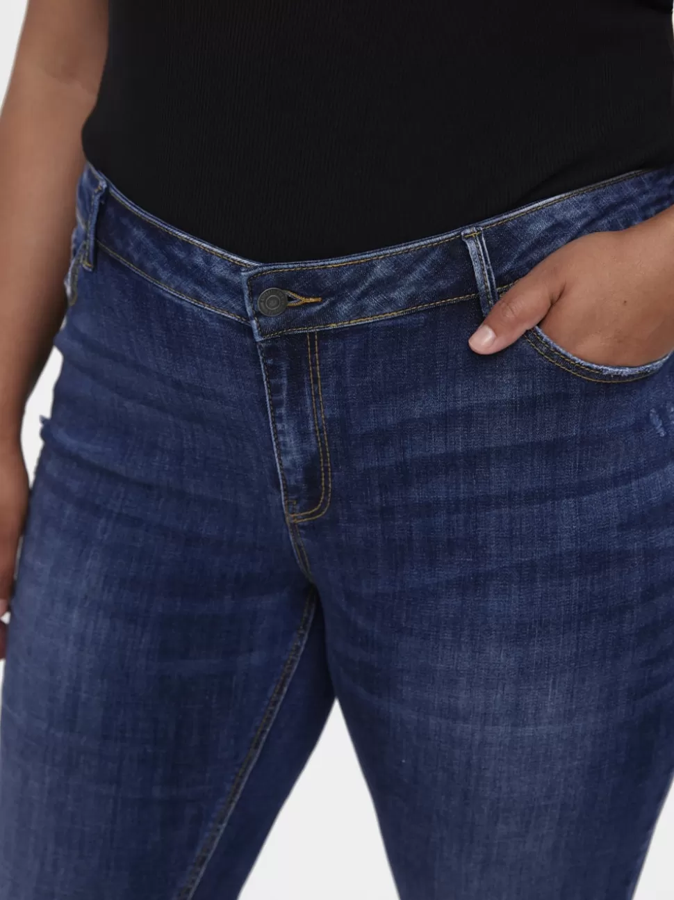 Jeans^VERO MODA VMSEVEN Medelhög Midja Skinny Fit Jeans Dark Blue Denim