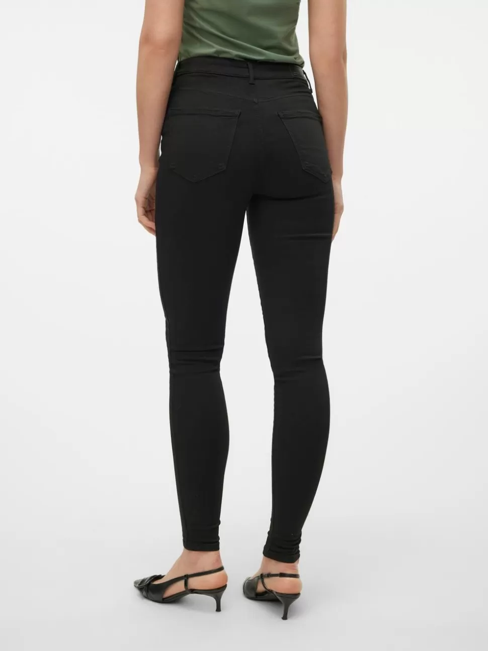 Jeans | Basics^VERO MODA VMSEVEN Medelhög Midja Slim Fit Jeans Black