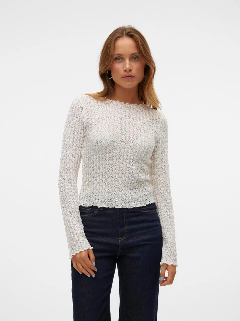 Toppar^VERO MODA VMSHELBY Topp Snow White