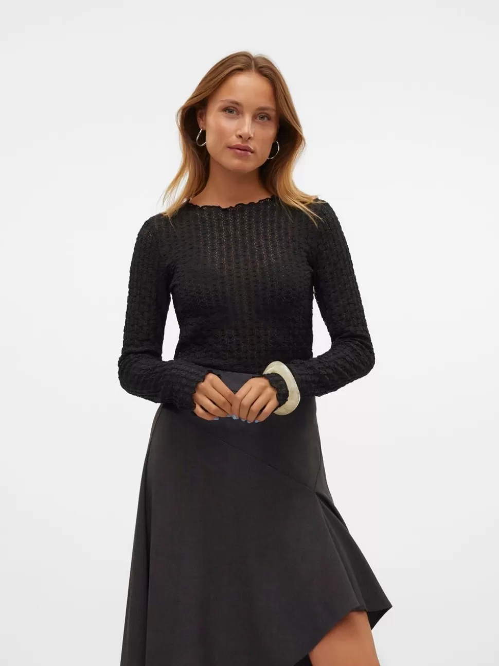Toppar^VERO MODA VMSHELBY Topp Black