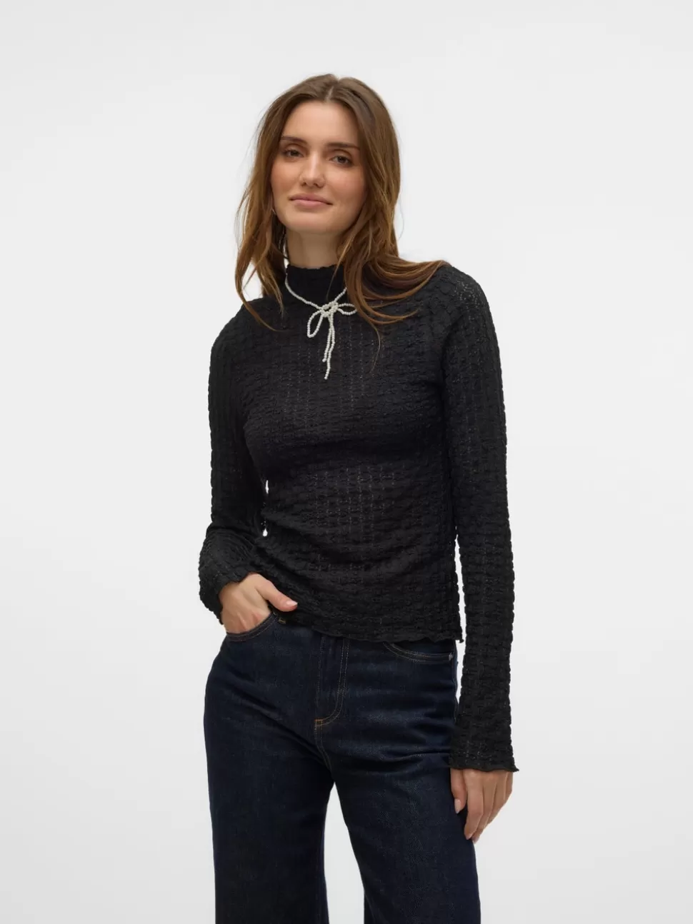 Toppar^VERO MODA VMSHELBY Topp Black
