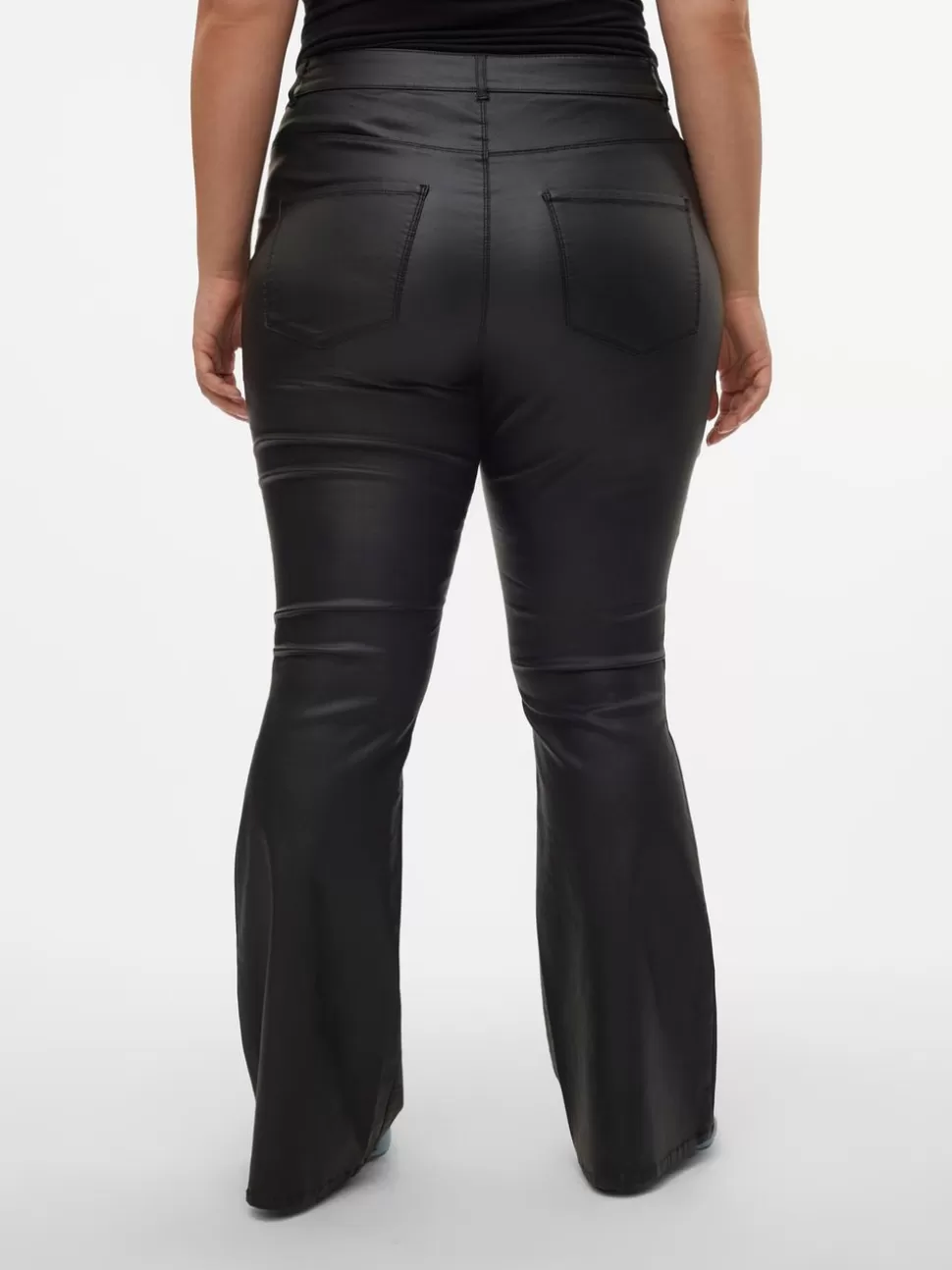Byxor^VERO MODA VMSIGA Hög Midja Byxor Black