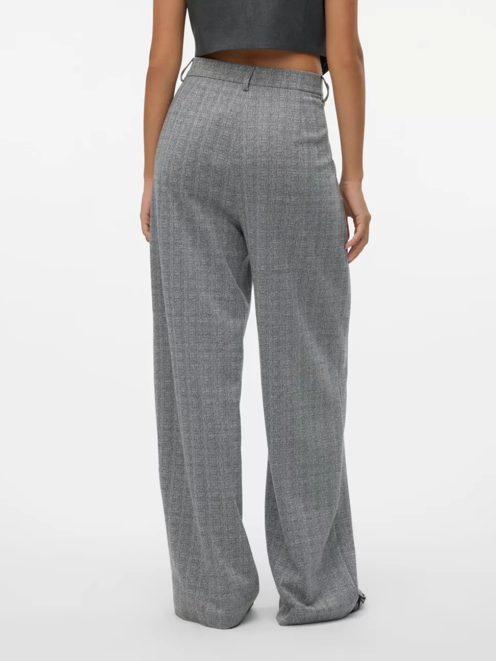 Byxor^VERO MODA VMSILVA Medelhög Midja Byxor Black
