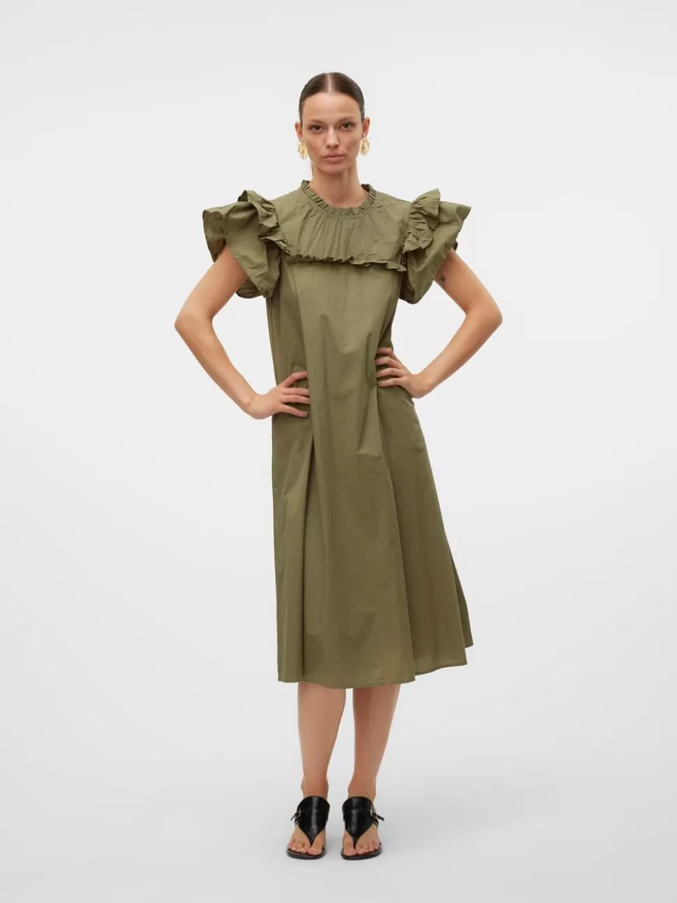 Klänningar^VERO MODA VMSIV Midiklänning Olivine