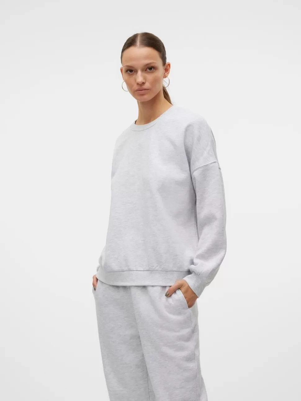 Sweatshirts^VERO MODA VMSONJA Sweatshirt Super Light Grey Melange