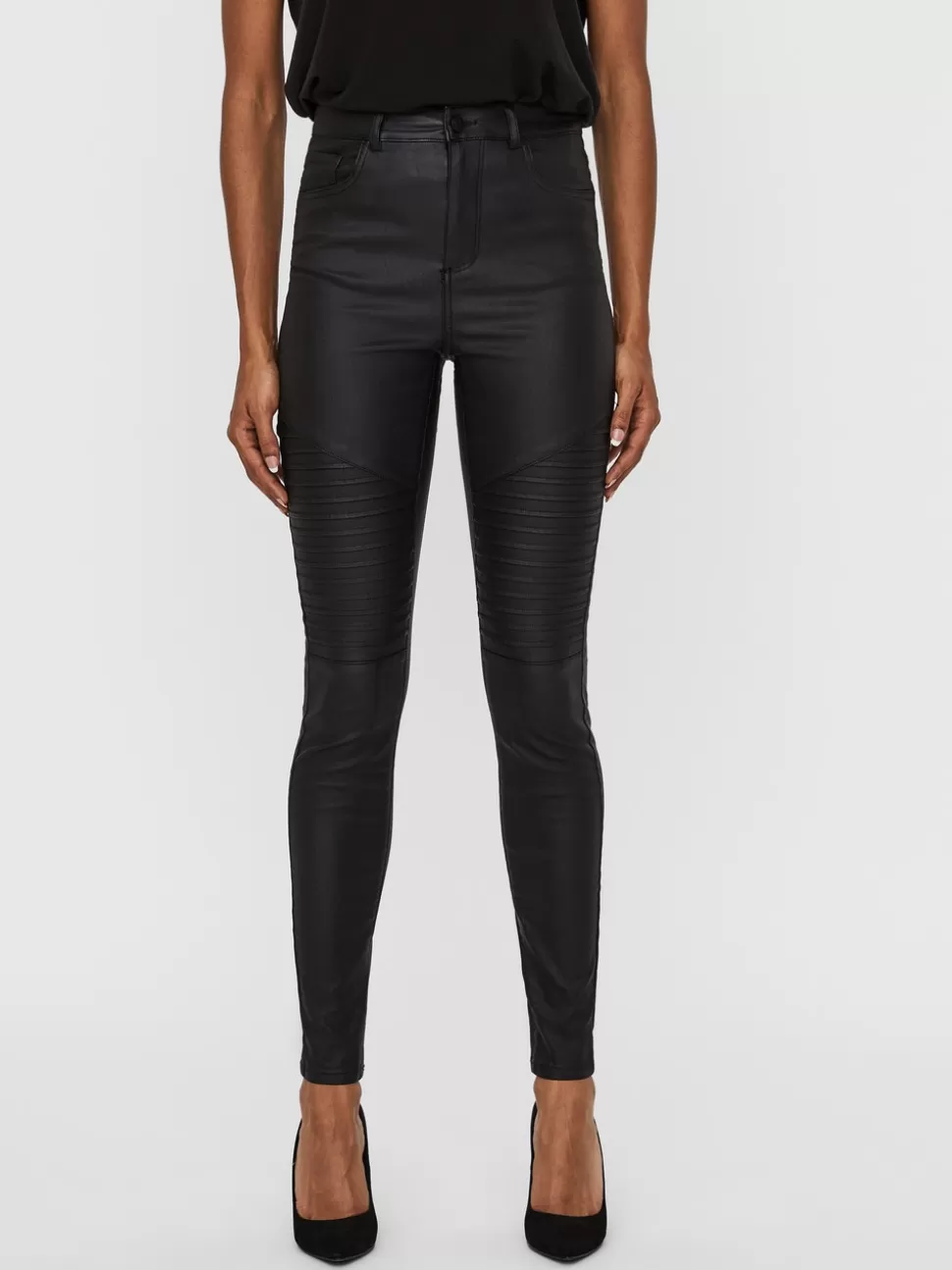 Byxor^VERO MODA VMSOPHIA Hög Midja Byxor Black