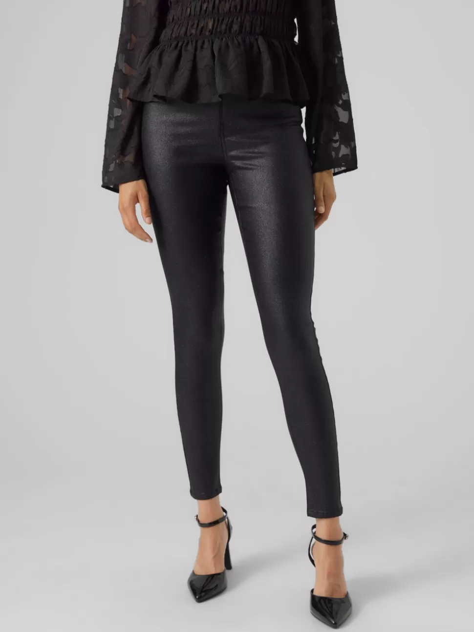 Byxor^VERO MODA VMSOPHIA Hög Midja Byxor Black