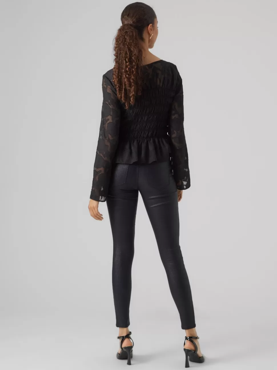 Byxor^VERO MODA VMSOPHIA Hög Midja Byxor Black