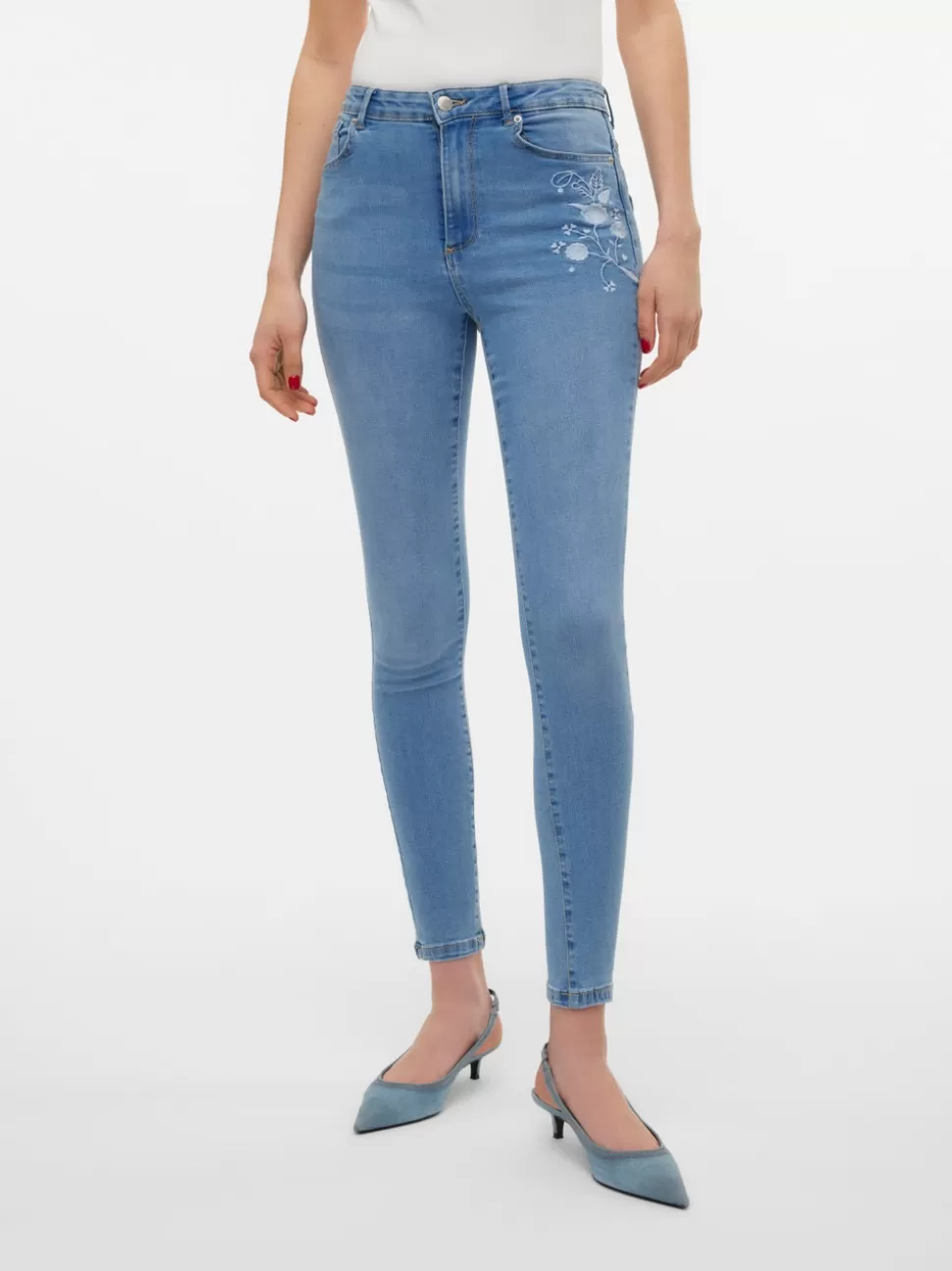 Jeans^VERO MODA VMSOPHIA Hög Midja Skinny Fit Jeans Medium Blue Denim