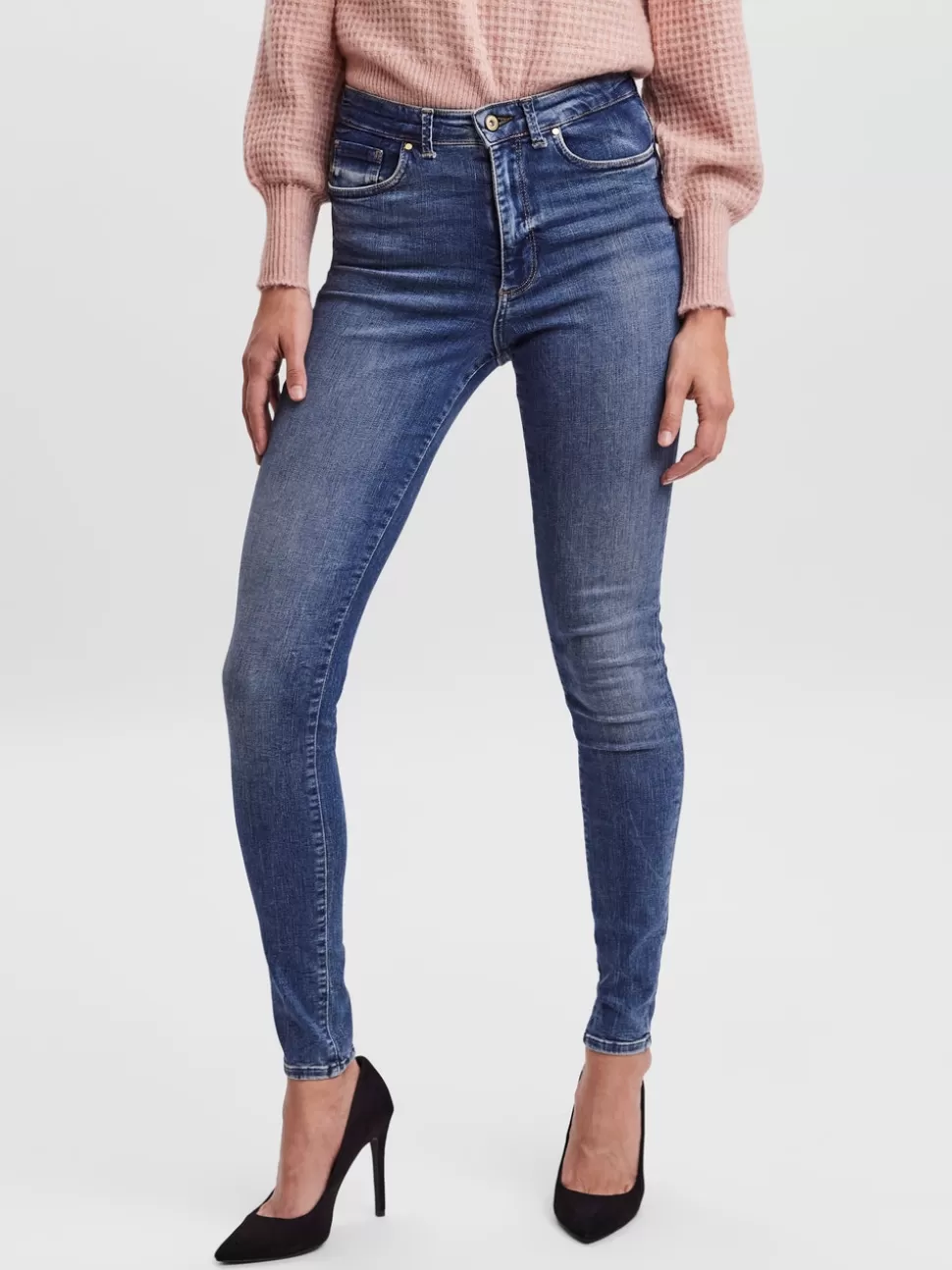 Jeans^VERO MODA VMSOPHIA Hög Midja Skinny Fit Jeans Medium Blue Denim