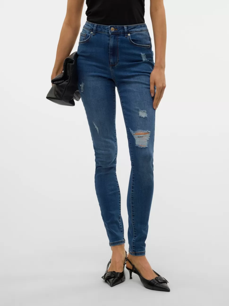 Jeans^VERO MODA VMSOPHIA Hög Midja Skinny Fit Jeans Medium Blue Denim