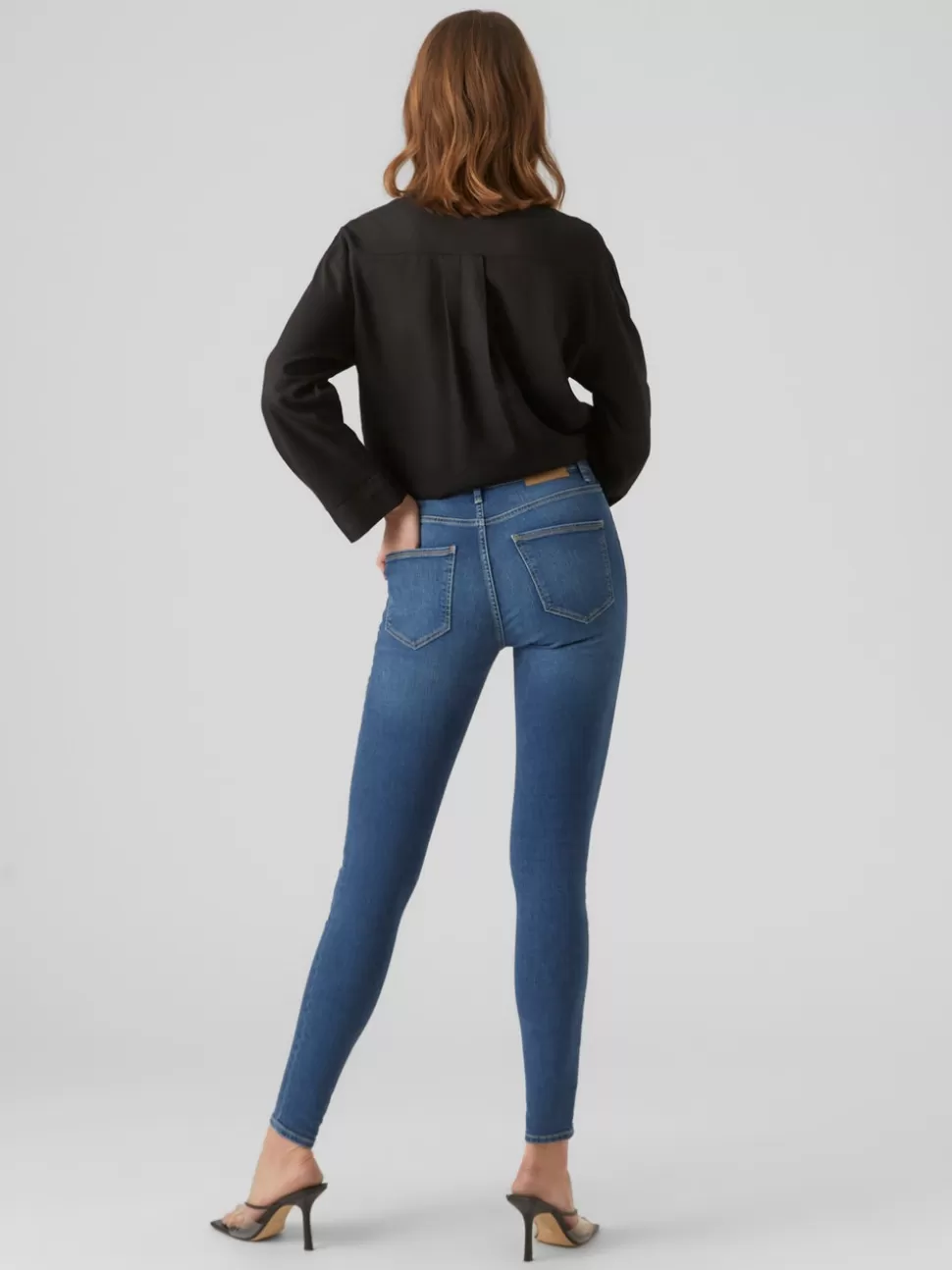 Jeans | Basics^VERO MODA VMSOPHIA Hög Midja Skinny Fit Jeans Medium Blue Denim
