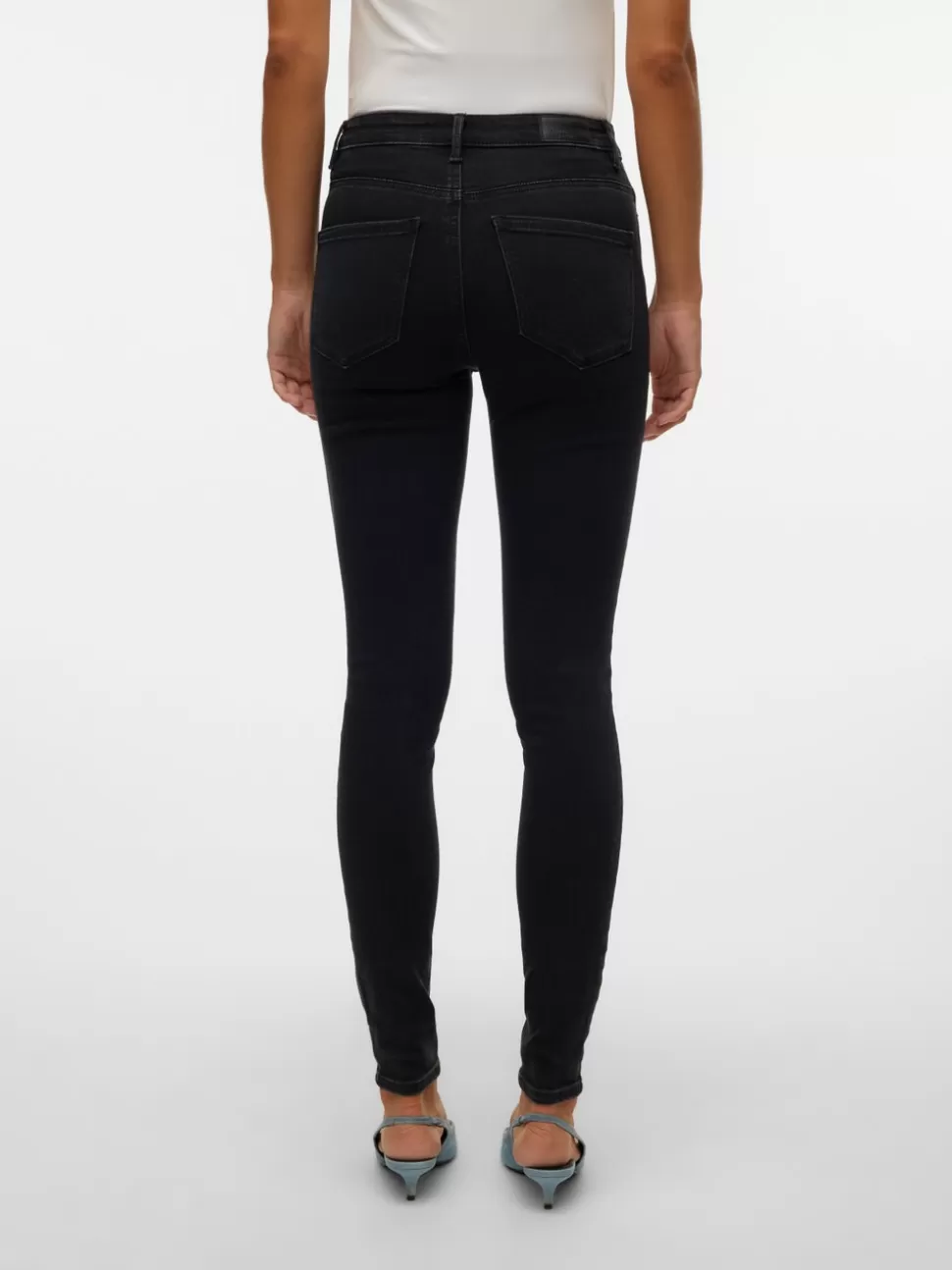 Jeans | Basics^VERO MODA VMSOPHIA Hög Midja Skinny Fit Jeans Black Denim