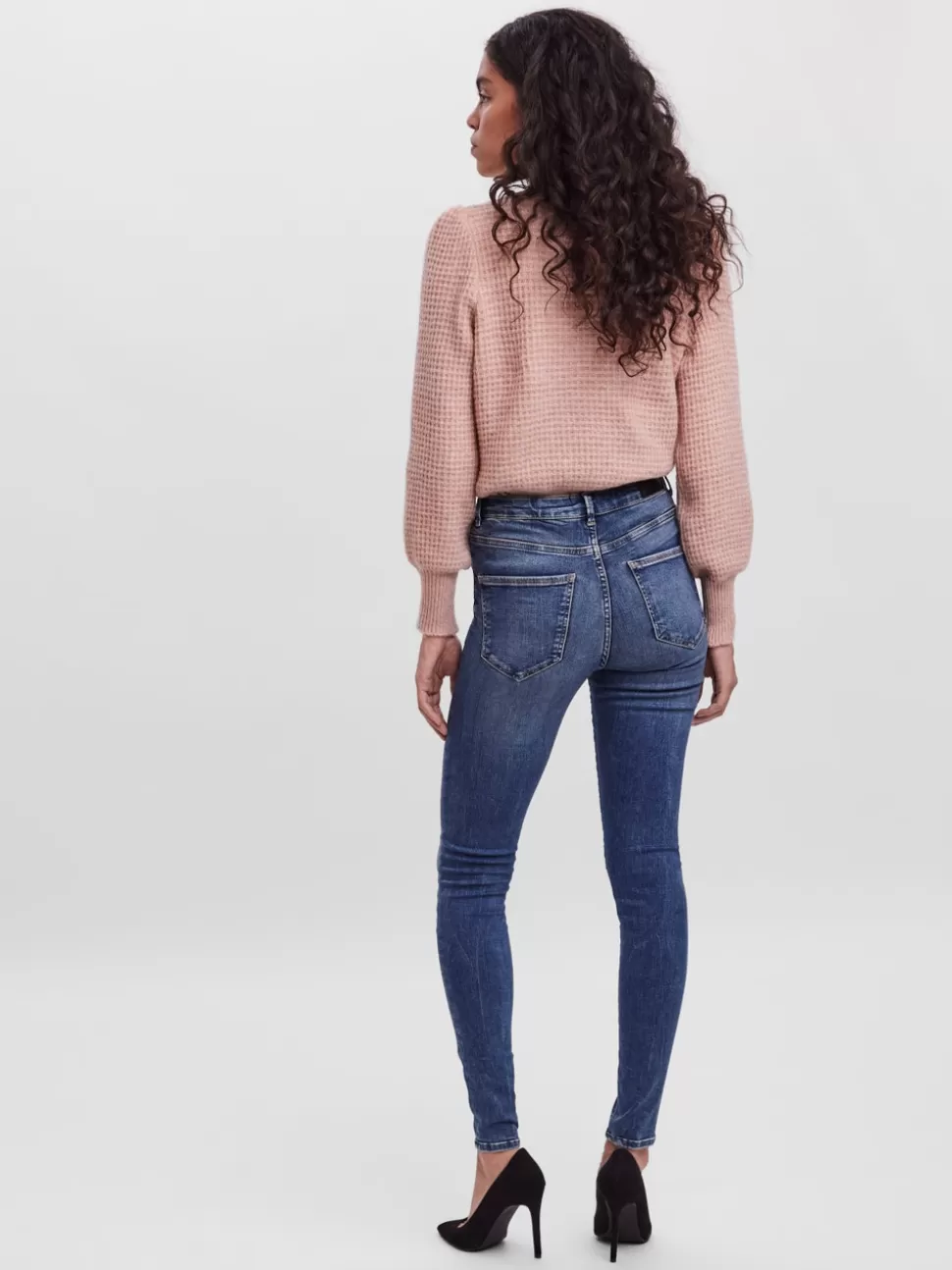 Jeans^VERO MODA VMSOPHIA Hög Midja Skinny Fit Jeans Medium Blue Denim