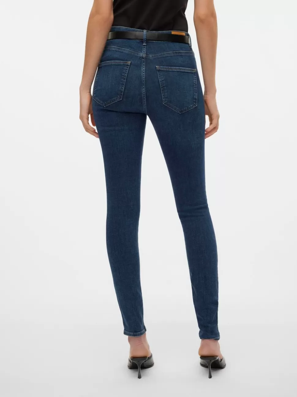 Jeans | Basics^VERO MODA VMSOPHIA Hög Midja Skinny Fit Jeans Dark Blue Denim