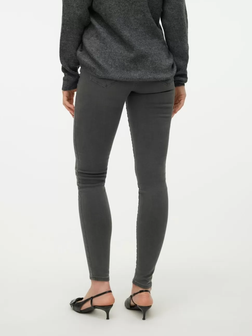 Jeans | Basics^VERO MODA VMSOPHIA Hög Midja Skinny Fit Jeans Dark Grey Denim