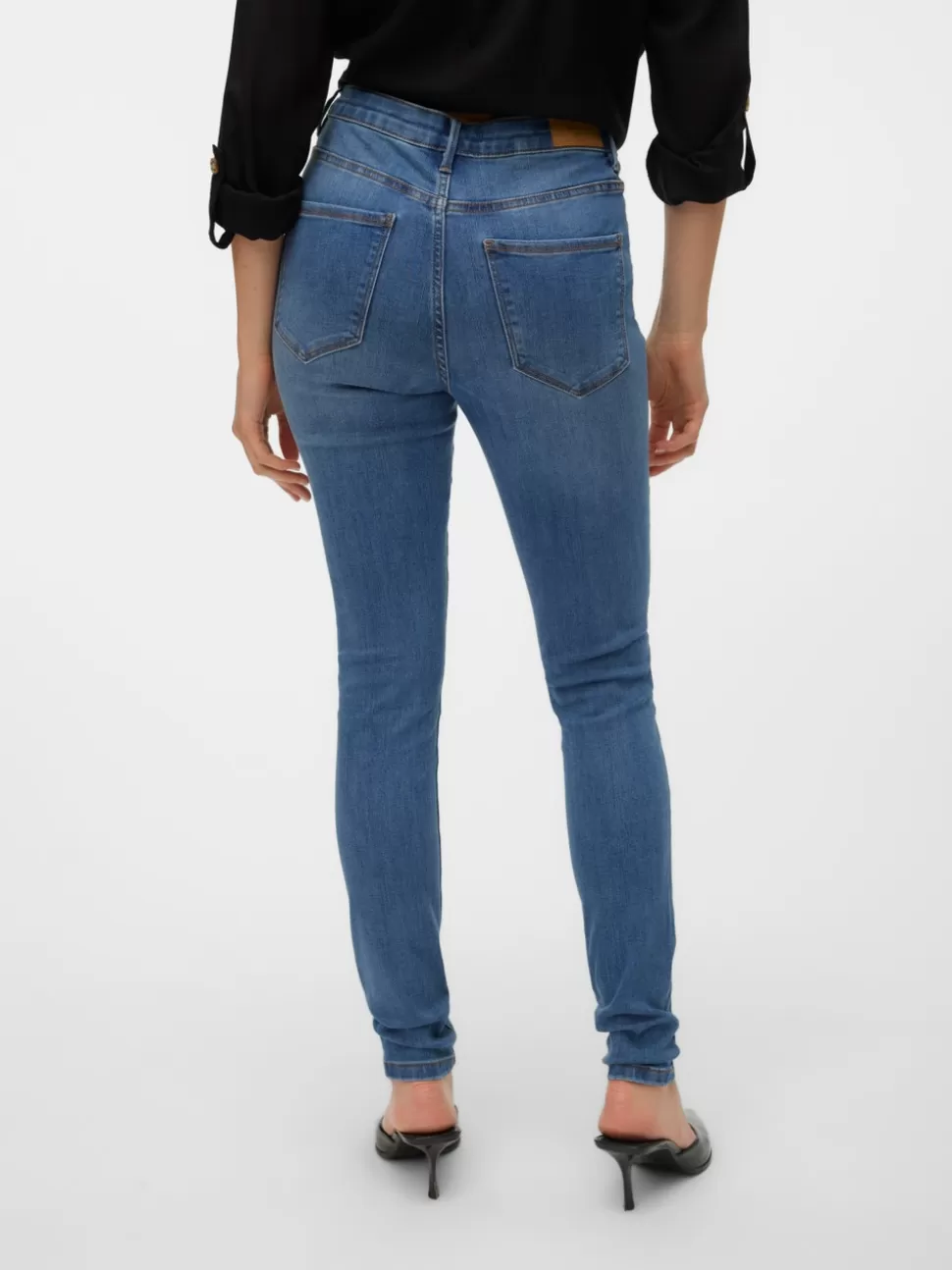 Jeans | Basics^VERO MODA VMSOPHIA Hög Midja Skinny Fit Jeans Medium Blue Denim
