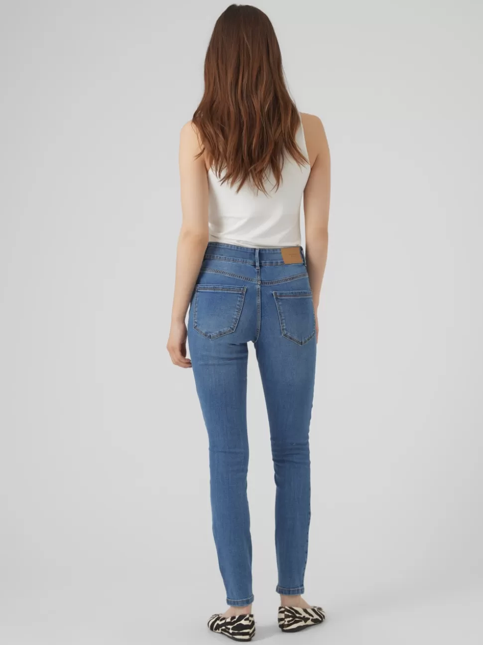 Jeans | Basics^VERO MODA VMSOPHIA Hög Midja Skinny Fit Jeans Medium Blue Denim