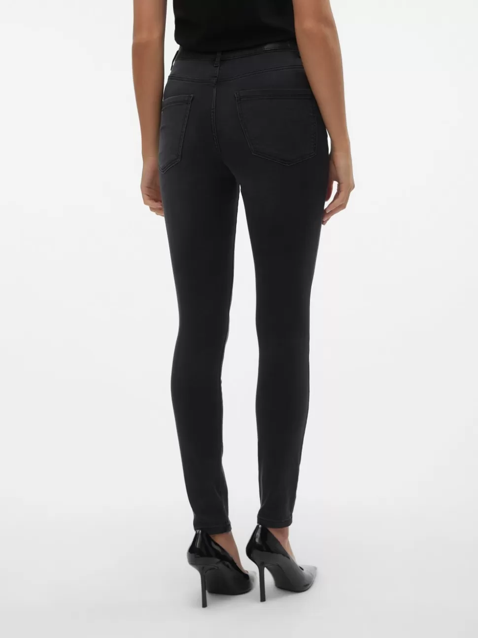Jeans | Basics^VERO MODA VMSOPHIA Hög Midja Slim Fit Jeans Black