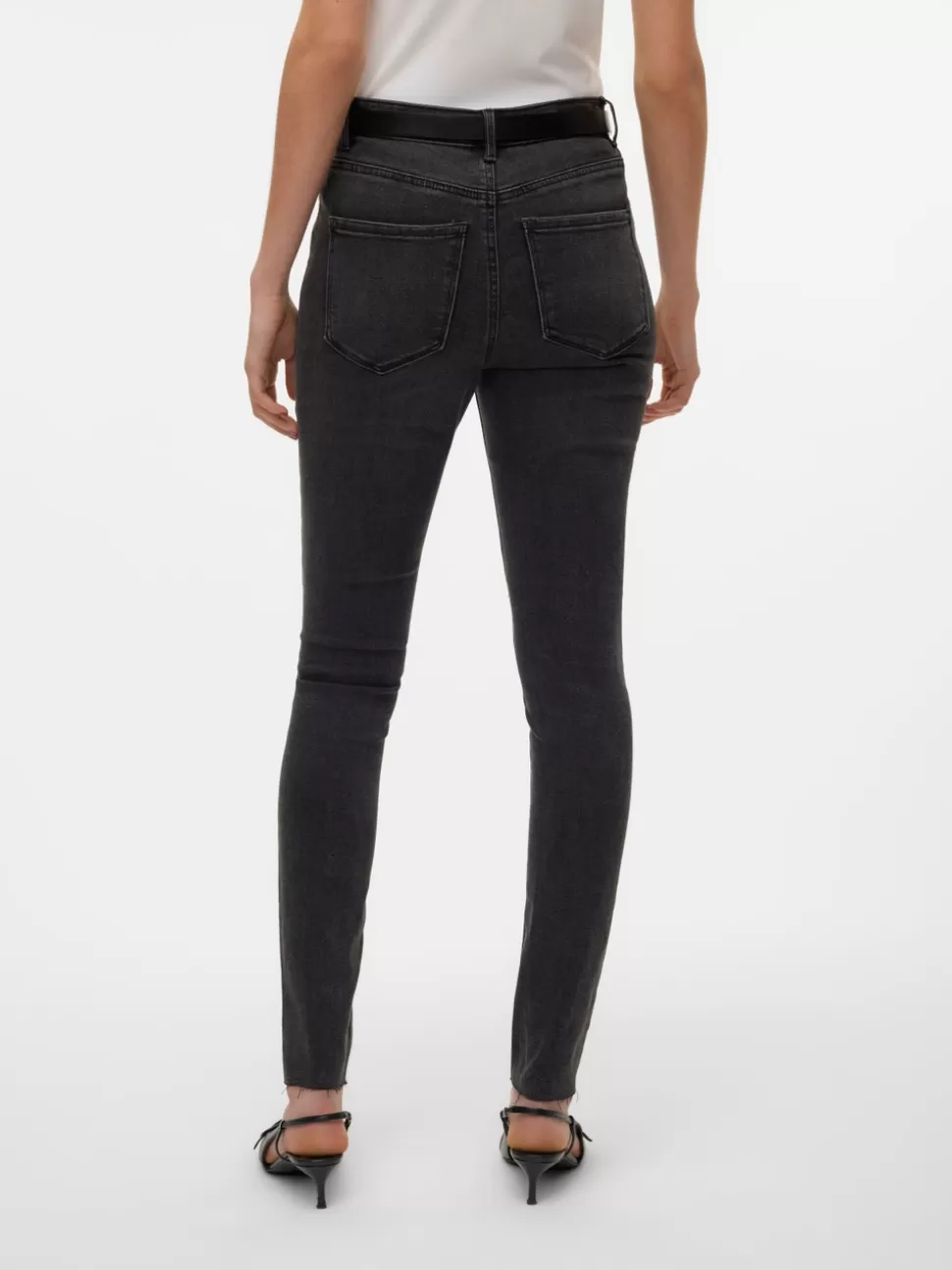 Jeans | Basics^VERO MODA VMSOPHIA Hög Midja Slim Fit Jeans Black Denim