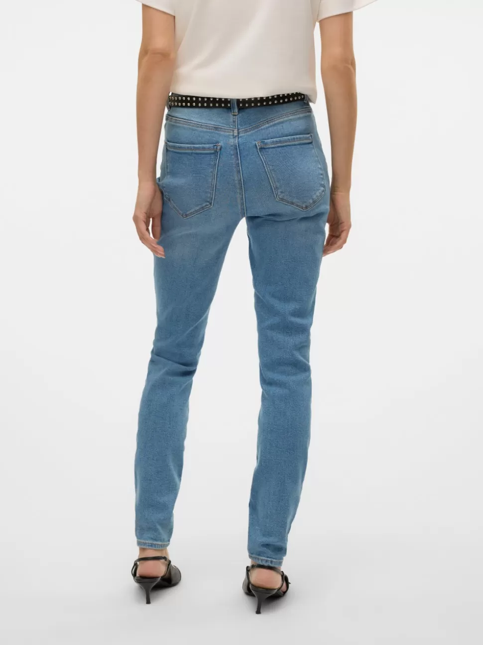 Jeans^VERO MODA VMSOPHIA Hög Midja Slim Fit Jeans Medium Blue Denim