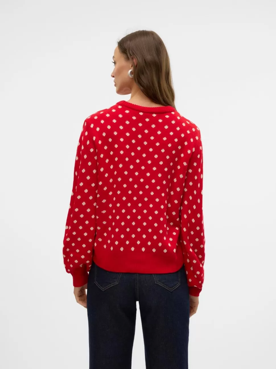 Stickat^VERO MODA VMSPARKLE Pullover Chinese Red