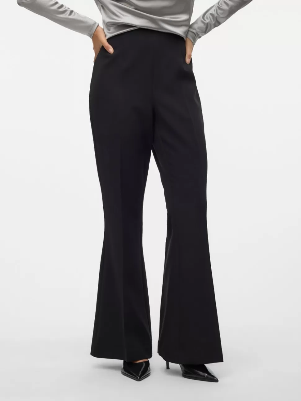 Byxor^VERO MODA VMTAHINA Hög Midja Byxor Black