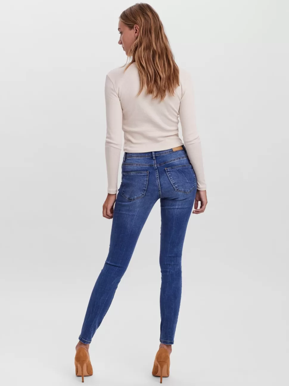 Jeans^VERO MODA VMTANYA Medelhög Midja Skinny Fit Jeans Medium Blue Denim