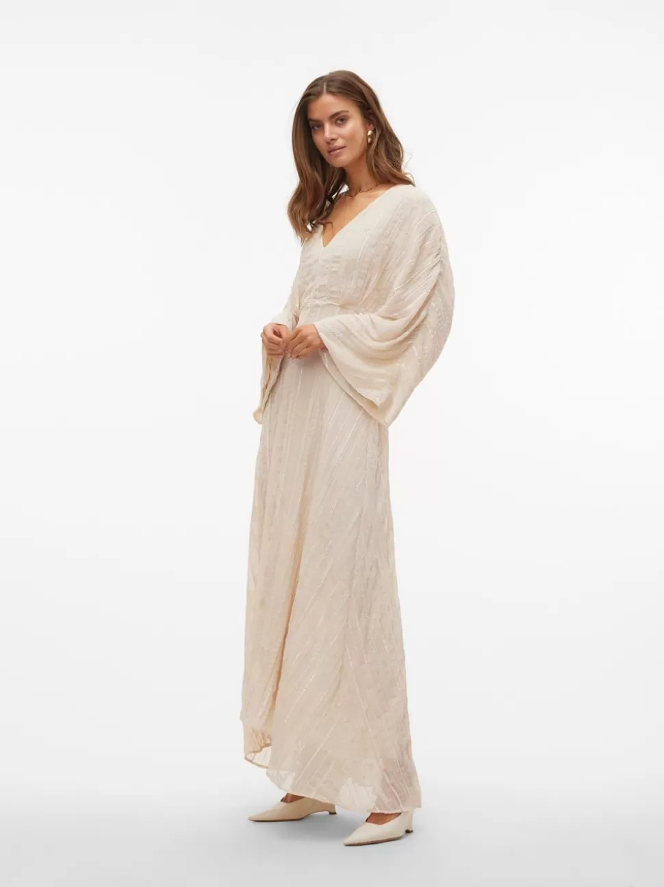Klänningar^VERO MODA VMTARA Lång Klänning White Swan