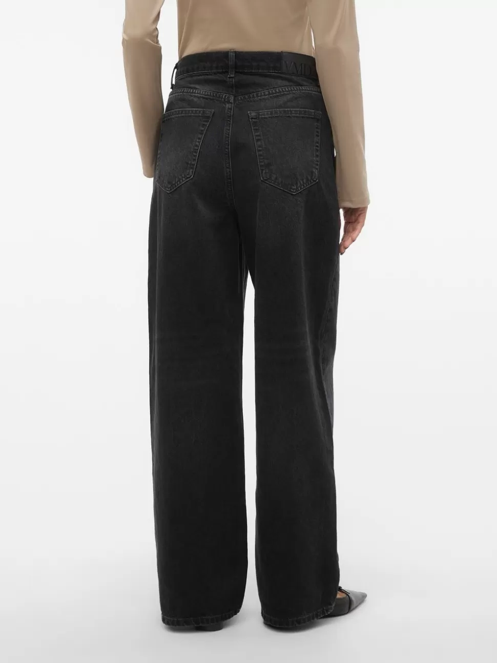 Jeans^VERO MODA VMTAYLOR Medelhög Midja Baggy Fit Jeans Black Denim