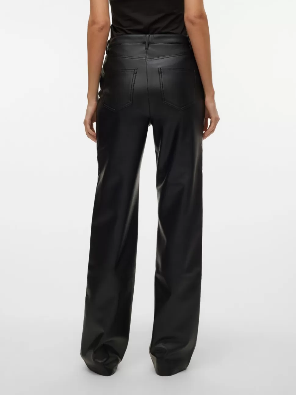 Byxor^VERO MODA VMTESSA Hög Midja Byxor Black