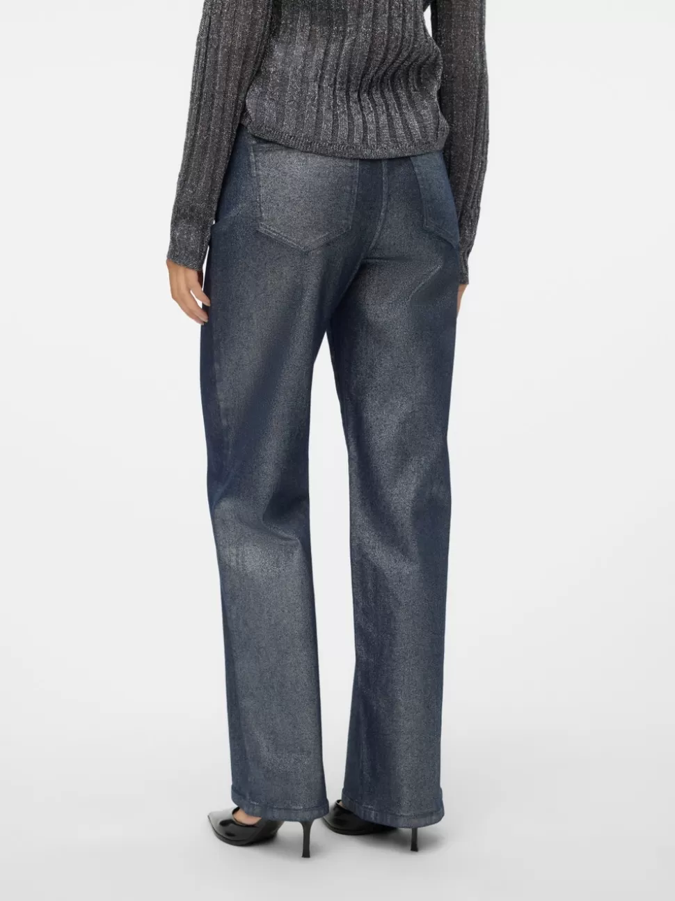 Jeans^VERO MODA VMTESSA Hög Midja Vid Passform Jeans Medium Blue Denim