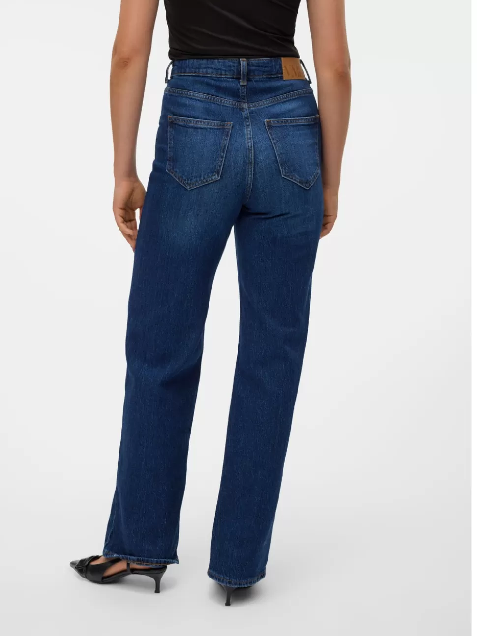 Jeans^VERO MODA VMTESSA Hög Midja Vida Ben Jeans Dark Blue Denim