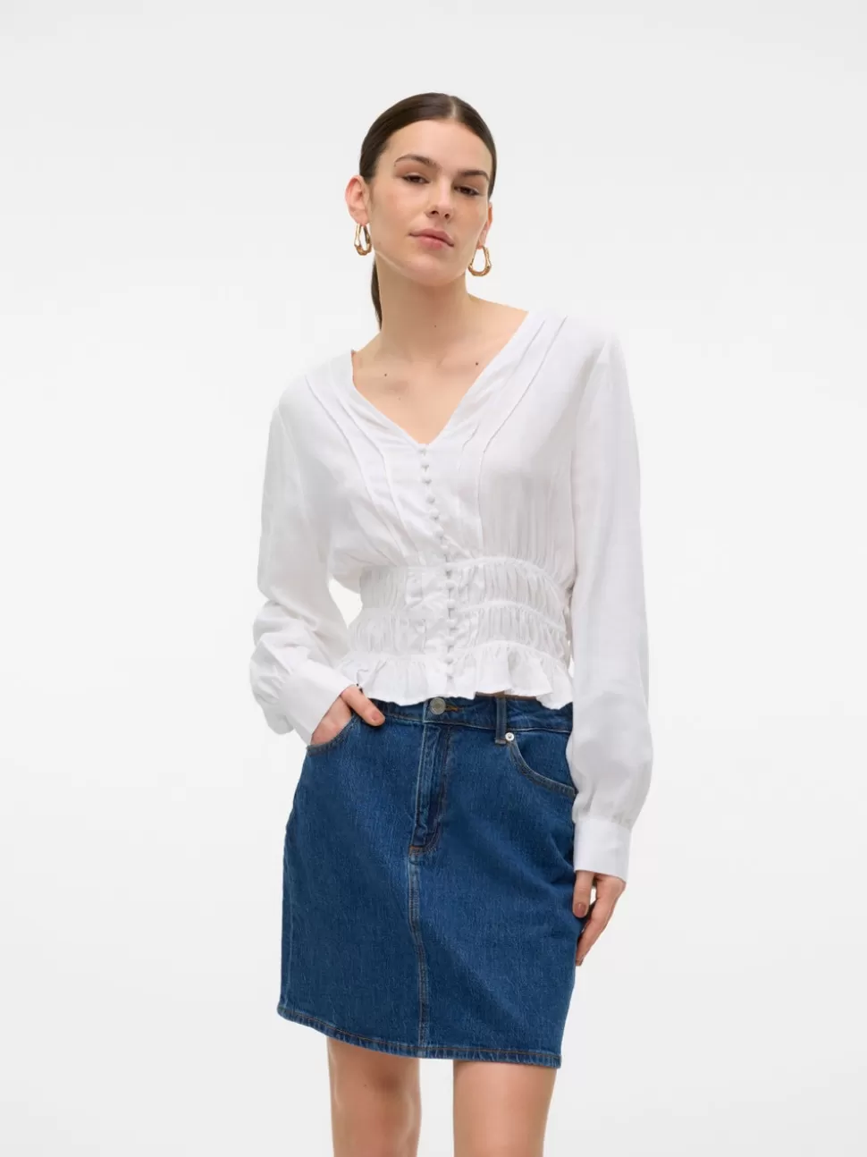Toppar^VERO MODA VMTHEODORA Topp Snow White